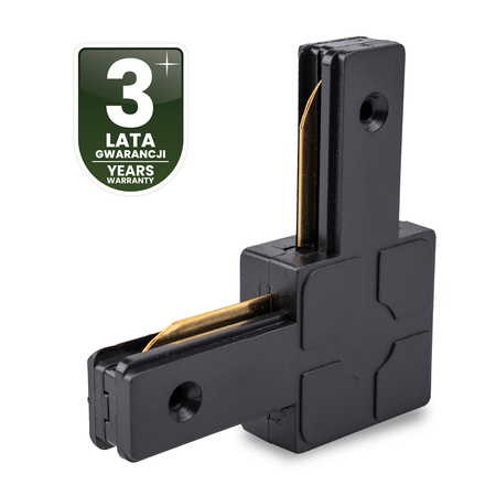 Rohový konektor černý pro jednofázové přípojnice LUMILED