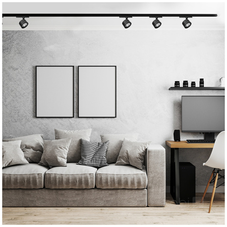 LED reflektor 10W 900lm 3000K Warm 60° Black CRI90 Moss Kobi