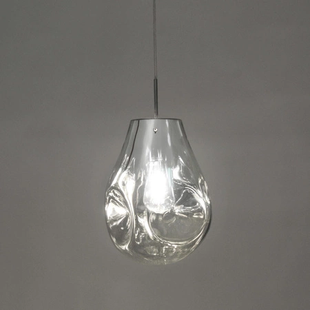 Skleněné stropní závěsné svítidlo KIMBERLY CHROME chrom 1x E27 GOLDLUX (Polux)