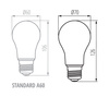 LED žárovka E27 Edison A70 18W = 149W 2450lm 2700K teplá bílá Clear XLED Filament Kanlux
