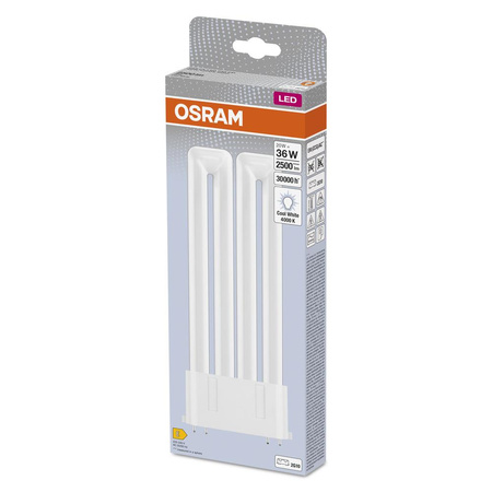 LED jednostranná zářivka 2G10 20W = 36W 2500lm 4000K Neutrální 130° DULUX LED F EM & AC Osram