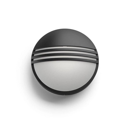 Zahradní lampa LED nástěnná lampa YARROW myGarden 6W 2700K IP44 kulatá černá PHILIPS