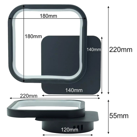 Nástěnné svítidlo LED CLOVER 14W 4000K Black