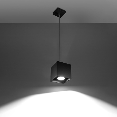 Závěsné stropní svítidlo LED QUAD GU10 s převisem Černá SOLLUX