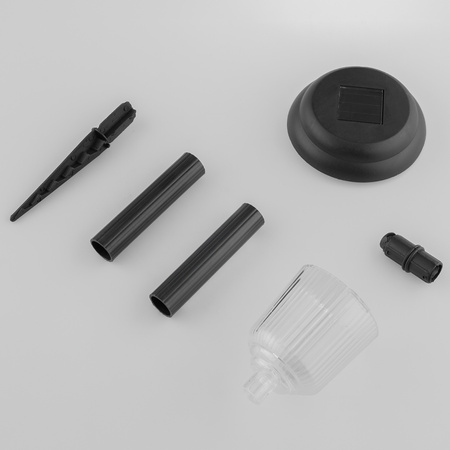 LED SOLAR zahradní lampa. černá. zapuštěná. 6000K. Studená bílá. 41cm