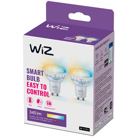2x LED žárovka GU10 4,7W = 50W 2700-6500K 36° SMART WiFi/Bluetooth WiZ