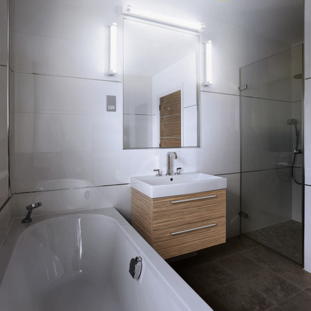 Koupelnové svítidlo LED nástěnné svítidlo nad zrcadlo stmívatelné 12W 1200lm CCT bílé IP44 60cm Obris Ledvance