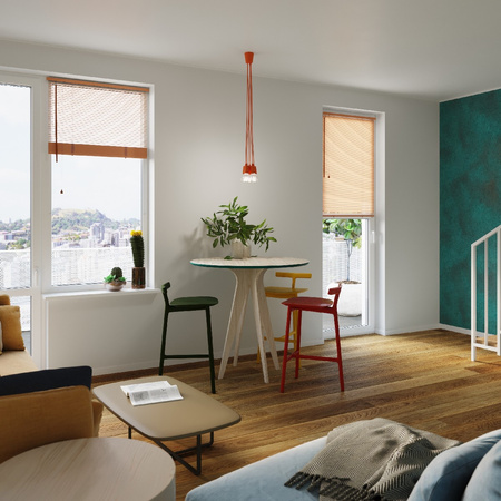 DIEGO LED závěsné stropní svítidlo 5xE27 oranžový převis SOLLUX