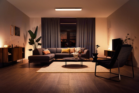 Panelové LED stropní svítidlo pro povrchovou montáž 120x30 cm 46,5W 3750lm IP20 White Ambiance TW White Smart SMART Zigbee Bluetooth Aurelle Philips HUE