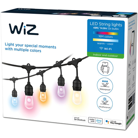 Zahradní Girland LED světelný řetěz 12W RGB SMART WiFi WiZ