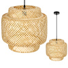 Bambusová dekorativní závěsná lampa E27 Boho Bonn Kobi
