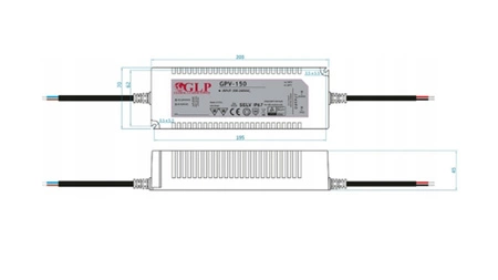 VOLTAGE LED zdroj 24V 150W 6.25A GPV-150-24 GLP HERMETIC