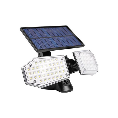 Solární Relektor Lampa 78x LED 15W 450lm Senzor studeného pohybu IP65