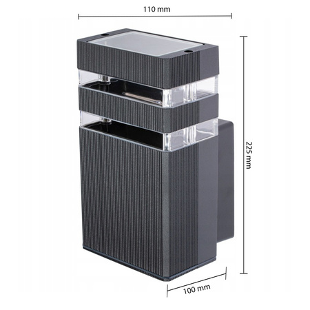 Fasádní nástěnné svítidlo INEZ Dark Grey GU10 ALUMINIUM IP54