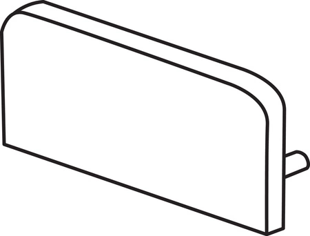 Koncovka pro hliníkové profily Šedá plná STOPPER Kanlux 2ks.