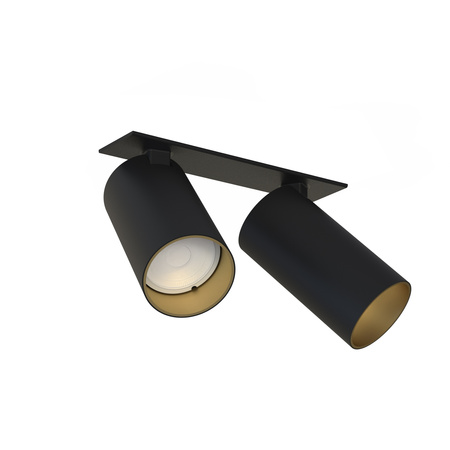 MONO SURFACE II 7690 Nowodvorski Černo-zlatý 2xGU10 Reflektor pod omítku Moderní