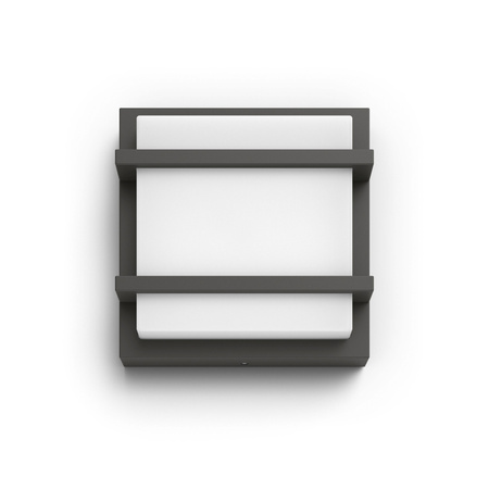 PETRONIA 3,8W 2700K IP44 Antracitová zahradní LED nástěnná lampa PHILIPS