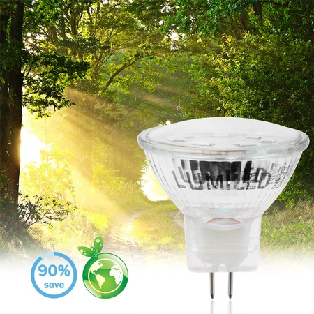 10x Žárovka LED MR11, 2.5W = 20W 220lm 4000K Neutrální bílá 120° 12V LUMILED