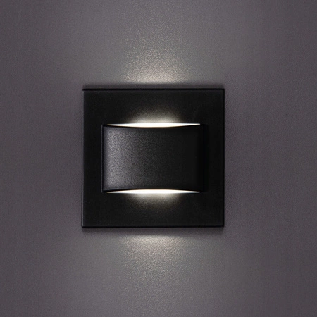Schodišťové světlo LED 1,5W 30lm 4000K neutrální bílá Square Black Erinus Kanlux