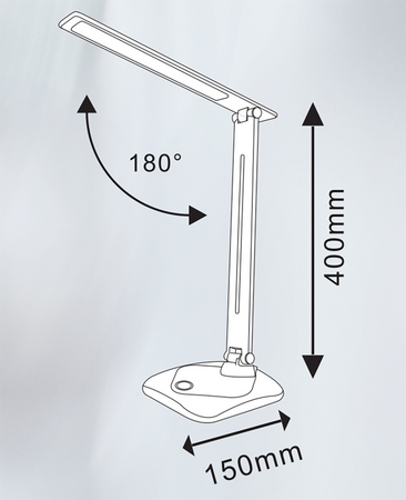 Stolní lampa LED 8W CCT 3v1 3000-6500K školní bílá TOLEDO GOLDLUX (Polux)