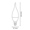 LED žárovka F40 E14 6,3W 560lm 3000K Warm 150° Sanico Goldlux