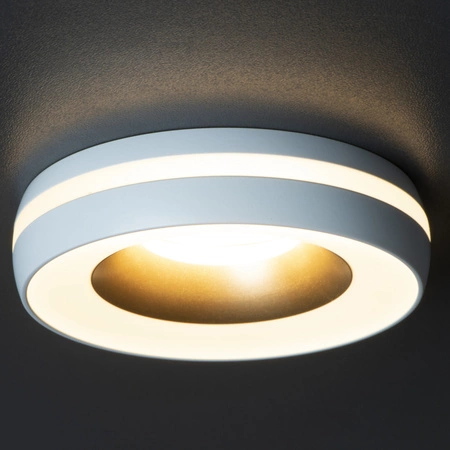 LED GU5.3 GU10 Round White Gold Eliceo Kanlux Stropní bodové svítidlo pro zápustnou montáž s halogenidovou žárovkou