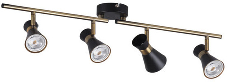 LED GU10 nastavitelné černé zlato Mileno Kanlux reflektorové stropní svítidlo