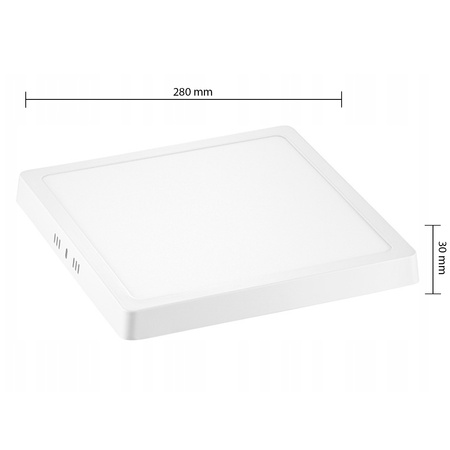 LED panelové stropní svítidlo 24W 1920lm 6500K studená povrchová montáž Square White Proma Masterled