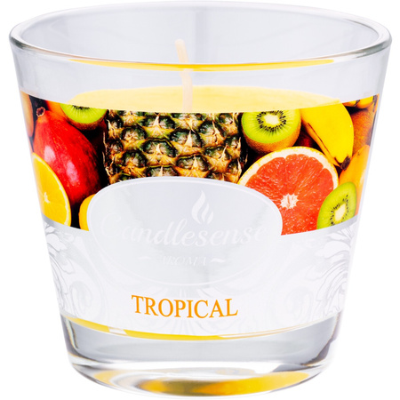 Vonná dekorativní svíčka ve skle Tropické ovoce