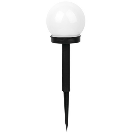 LED zahradní lampa na solární pohon WHITE BALL 10cm GOLDLUX (Polux)