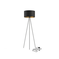 Stojací lampa CADILAC I 7991 Nowodvorski Černá a zlatá E27 stativová stojací lampa vysoká.156 cm Moderní