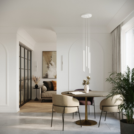 PASTELO 2 2xG9 Bílé moderní stropní závěsné svítidlo SOLLUX