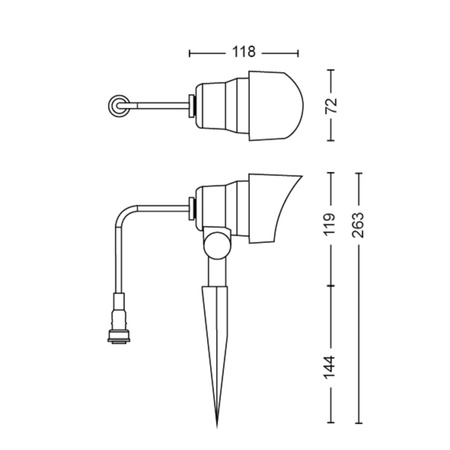 Venkovní LED zahradní lampa SPOT BL GardenLink 6W 12V 2700K IP44 pohyblivá zapuštěná PHILIPS
