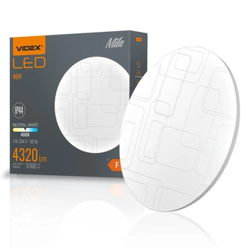 Přisazené LED stropní svítidlo 48W 4320lm 4000K Neutrální bila MILA VIDEX