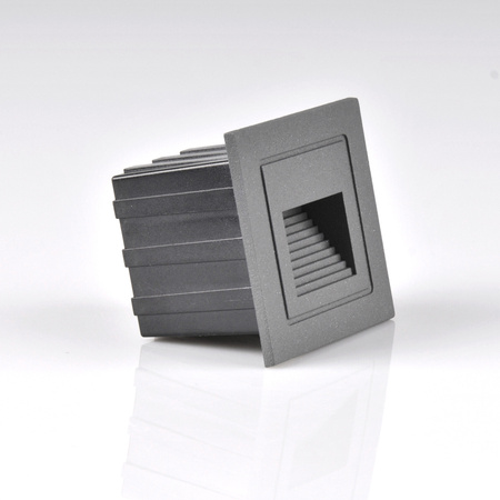 LED zahradní světlo pro zapuštěnou montáž na schodiště 3W 20lm IP44 4000K šedá Q6 GOLDLUX (Polux)