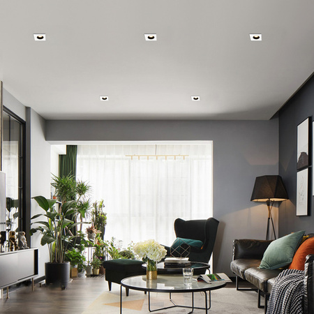 Podhledové svítidlo GU10, ES111 Nastavitelná Čtvercová Bílá 14cm CARPI LUMILED