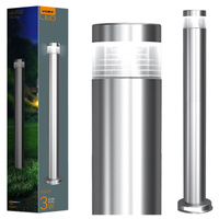 Venkovní zahradní světelný stožár 80 cm IP54 3W 300lm 2700k teplá bílá stříbrná LUKAS Videx