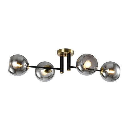 Stropní dekorativní svítidlo E14 Gold Black Elegance Kobi