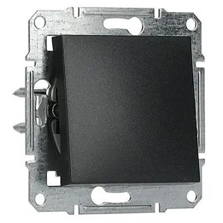 Jednopólový spínač světla bez rámu Asfora zapuštěná montáž IP20 antracit