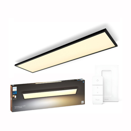 LED panel pro povrchovou montáž Aurelle Black 39W CCT 120x30cm PHILIPS HUE Bluetooth + stmívač 