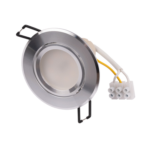 TRIX 3v1 GU10 6W 3000K Silver LUMILED kruhové halogenové svítidlo k zapuštění do zdi