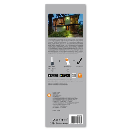 Chytré LED zahradní nástěnné svítidlo 7.5W RGB+W Tmavě šedá SMART+ WiFi FLARE LEDVANCE