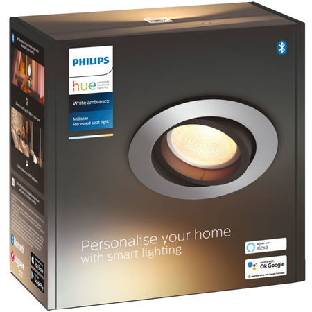 LED Milliskin zapuštěná pod omítku 4,2W CCT kulatá pohyblivá PHILIPS HUE Bluetooth