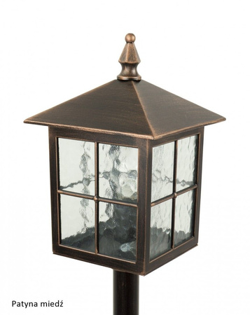 Venkovní zahradní lampa LANTERN E27 Wenecja K 5002/1/KW 156cm černá Su-Ma