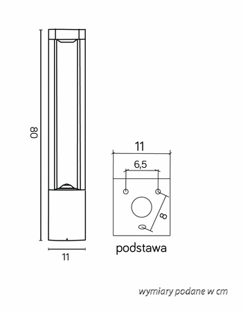 Venkovní stojací zahradní lampa POST ventilátor čtvercový FKW-800 GX53 80cm Su-Ma