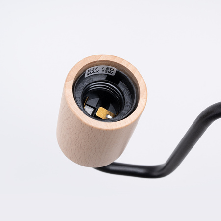 Nástěnné svítidlo E27 Natural Wood Black Timbo Peach Puff SL.1668 Sollux