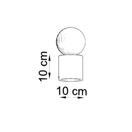 SALGADO E27 Betonová noční stolní lampa SOLLUX