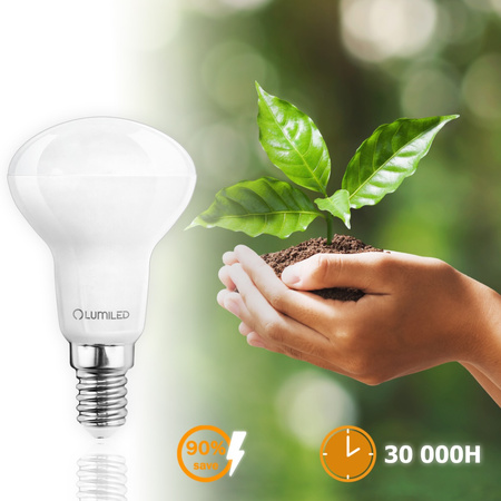 Žárovka LED E14, R50 6W = 50W 540lm 4000K Neutrální bílá 120° LUMILED