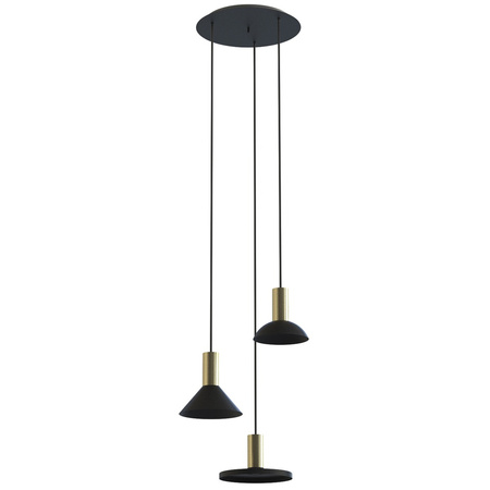 HERMANOS III 8030 Nowodvorski Black 3x GU10 Pendant Steel Hight.130 cm Moderní