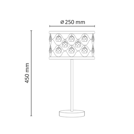 Stolní lampa Vejle T350 E27 GOLDLUX (Polux)